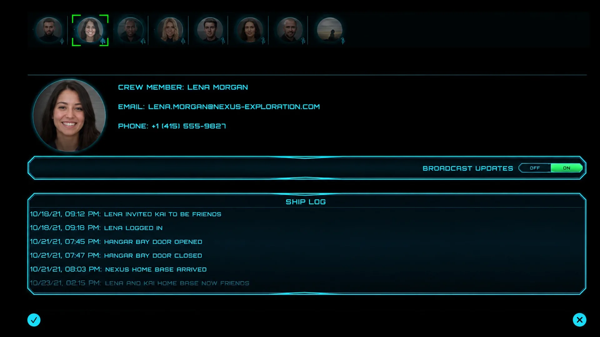 Crew communication on Apple TV
