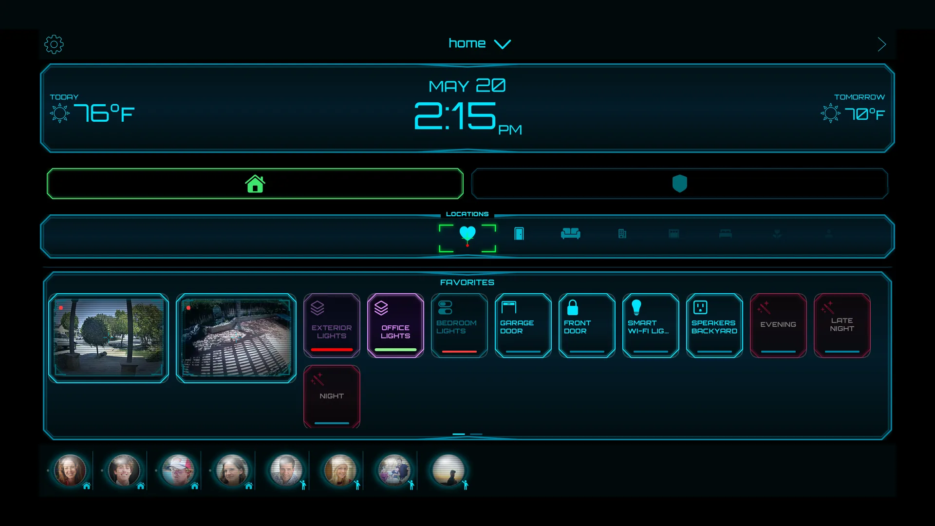 PowerHouz home dashboard on Apple TV