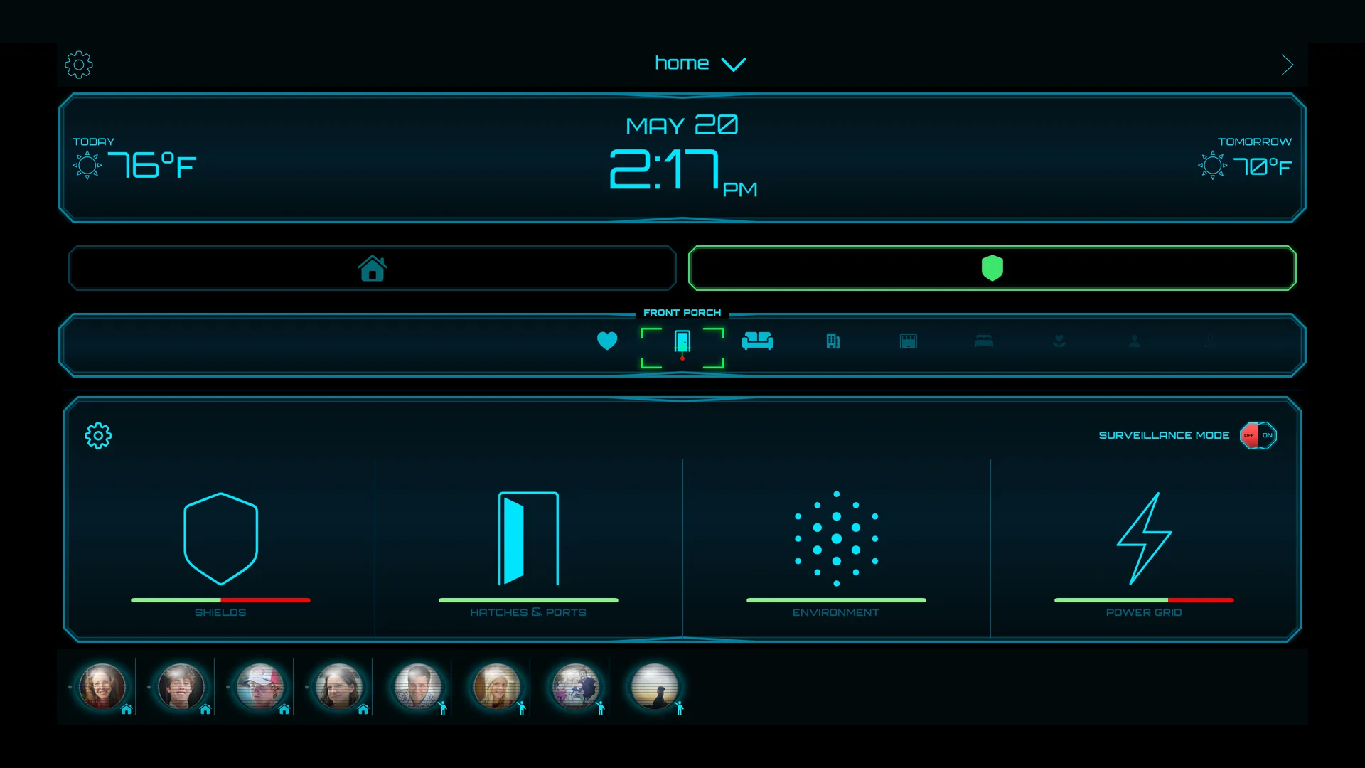 Surveillance mode on Apple TV